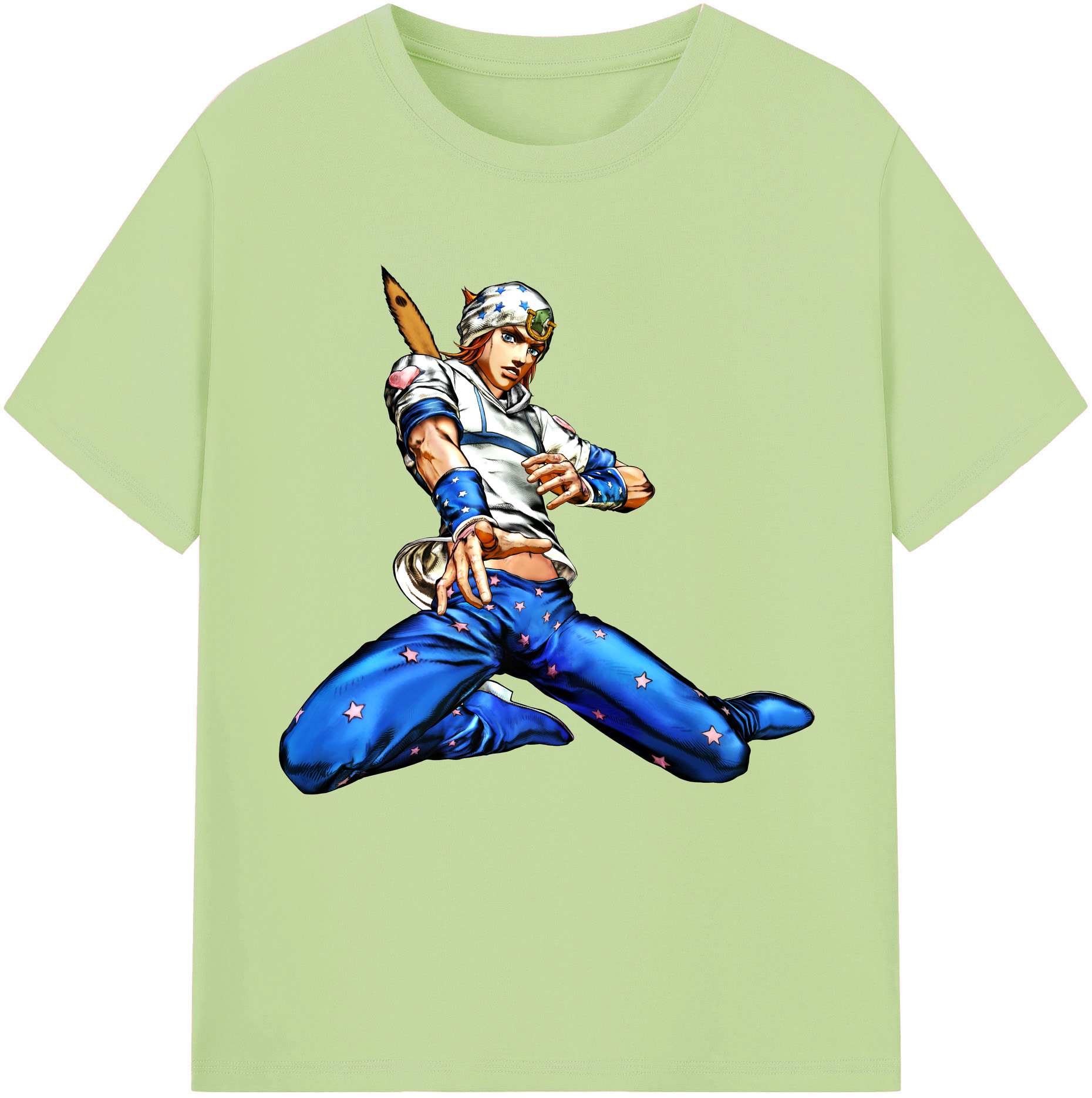 （画像用） ジョジョの奇妙な冒険 ジョナサン?ジョースター JoJo's Bizarre Adventure Jonathan Joestar 綿100％半袖Tシャツ（フロントプリント）